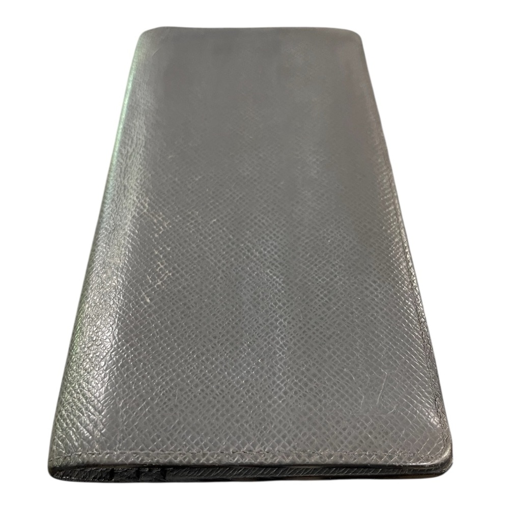 RARE Space Grey Taiga Leather Flat Lay Bi Fold LV Wallet - Picture 2 of 16